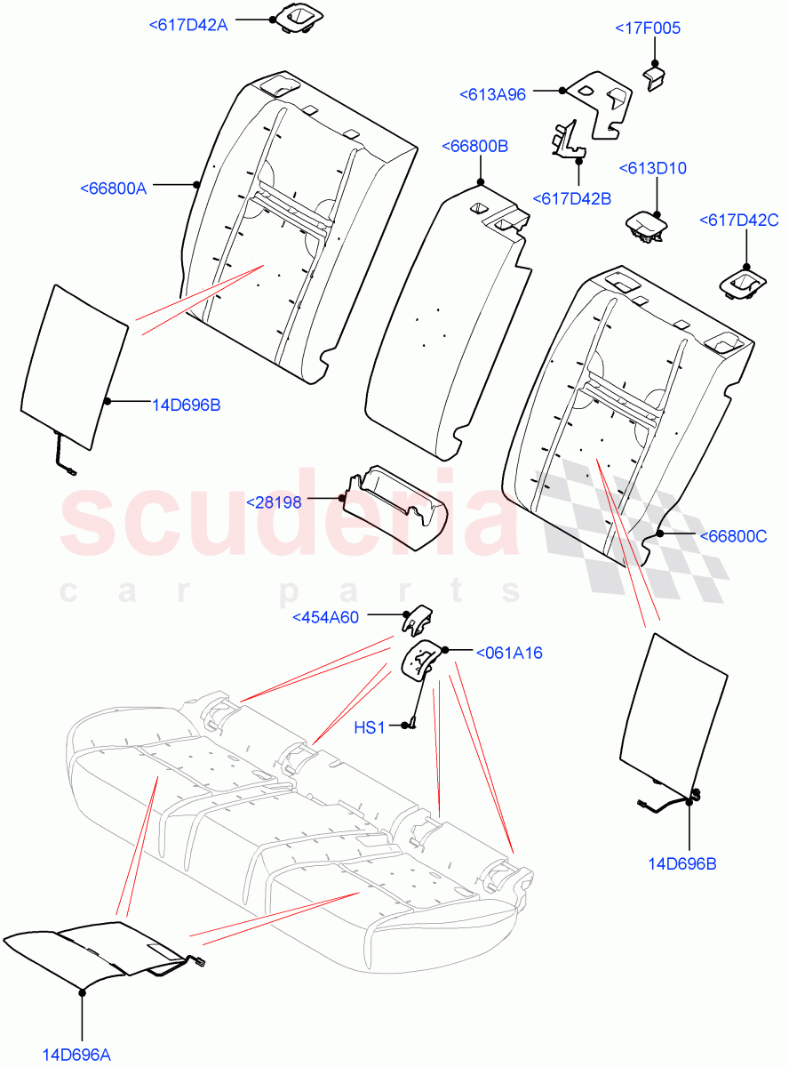 Rear Seat Pads/Valances & Heating(Itatiaia (Brazil)) of Land Rover Land Rover Range Rover Evoque (2019+) [2.0 Turbo Diesel AJ21D4]