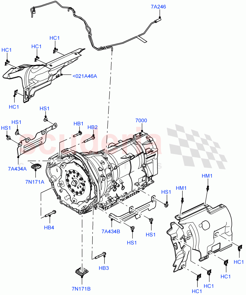 Auto Trans Assy & Speedometer Drive(4.4 V8 Turbo Petrol (NC10),8 Speed Auto Trans ZF 8HP76) of Land Rover Land Rover Range Rover (2022+) [4.4 V8 Turbo Petrol NC10]