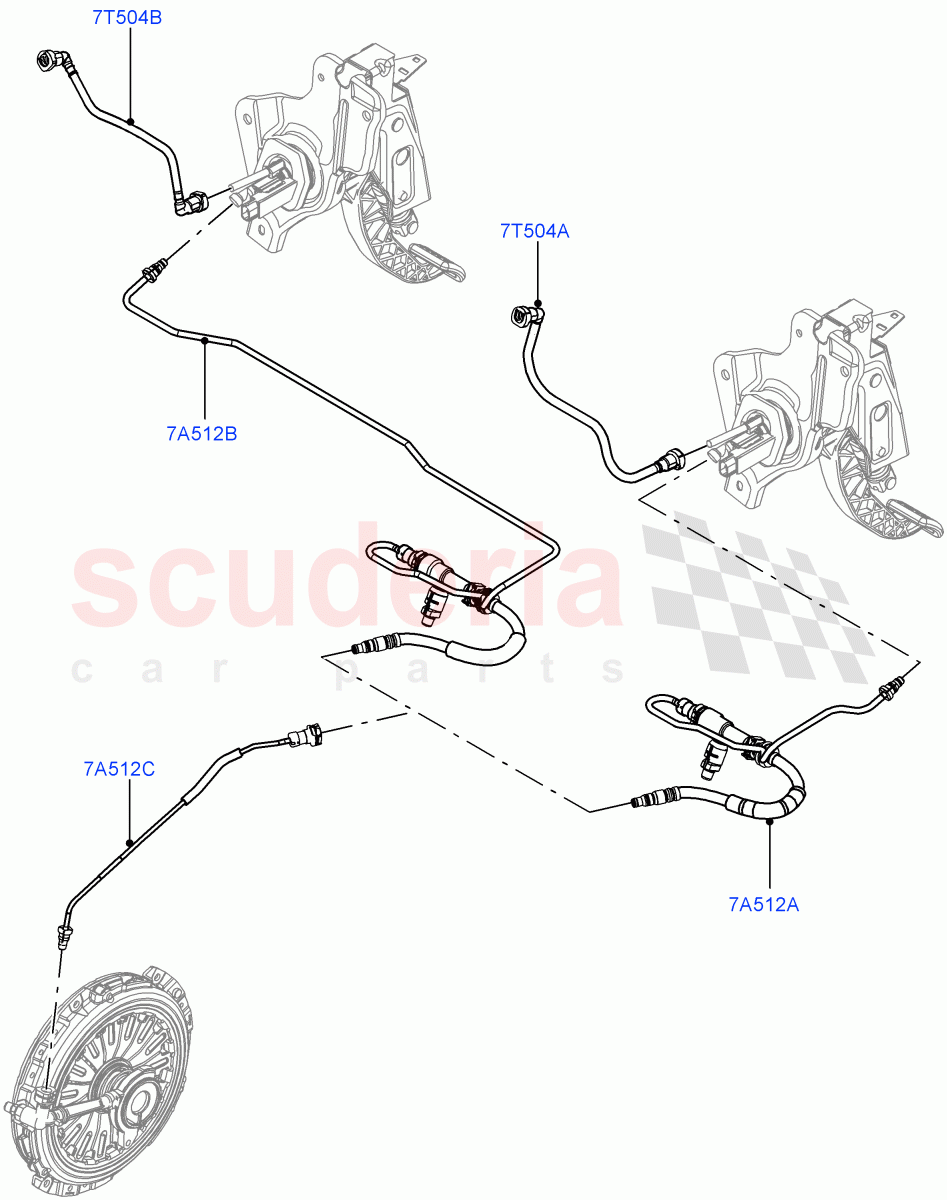 Clutch Master Cylinder(2.0L AJ21D4 Diesel Mid,6 Speed Manual Trans BG6,Halewood (UK))((V)FROMMH000001) of Land Rover Land Rover Range Rover Evoque (2019+) [2.0 Turbo Diesel AJ21D4]