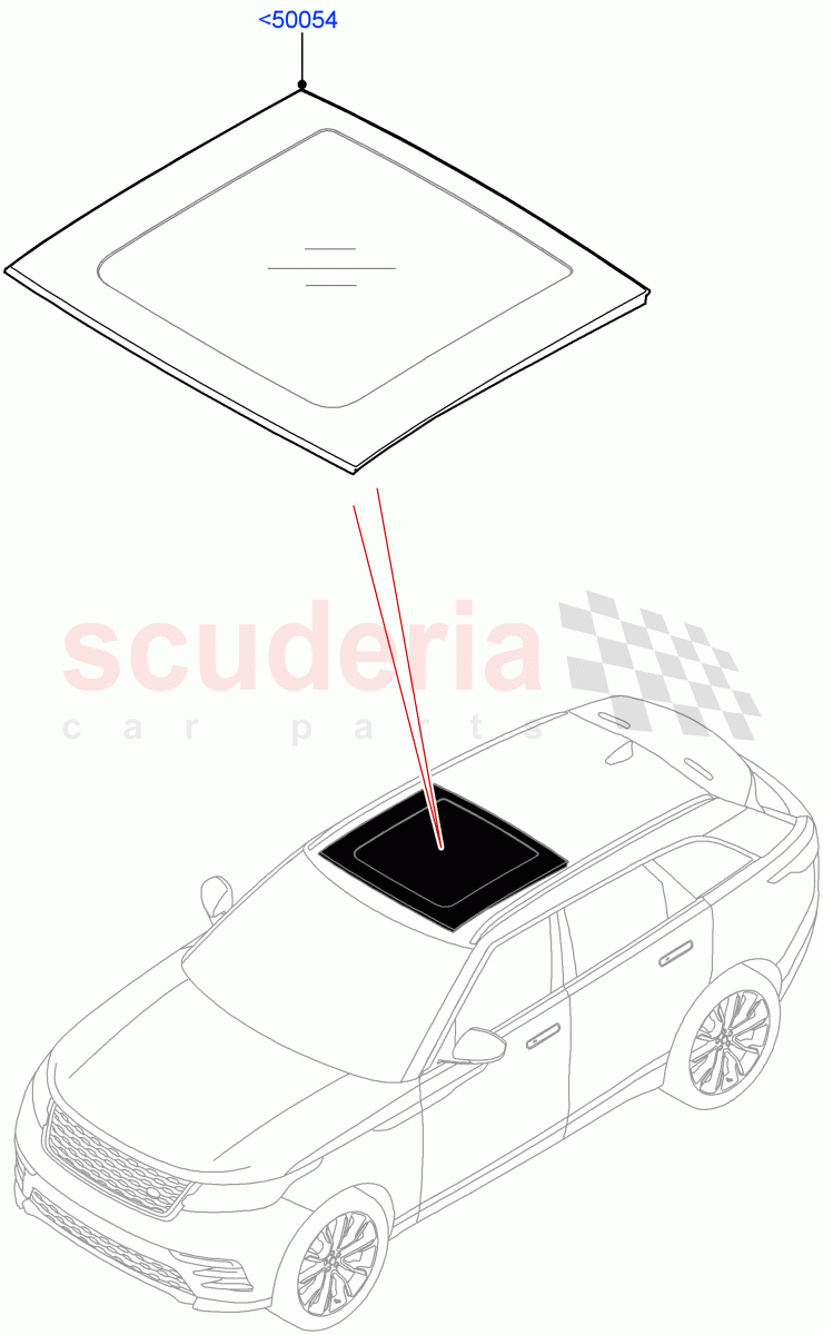 Sliding Roof Panel(With Roof Conversion-Panorama Power) of Land Rover Land Rover Range Rover Velar (2017+) [3.0 I6 Turbo Petrol AJ20P6]