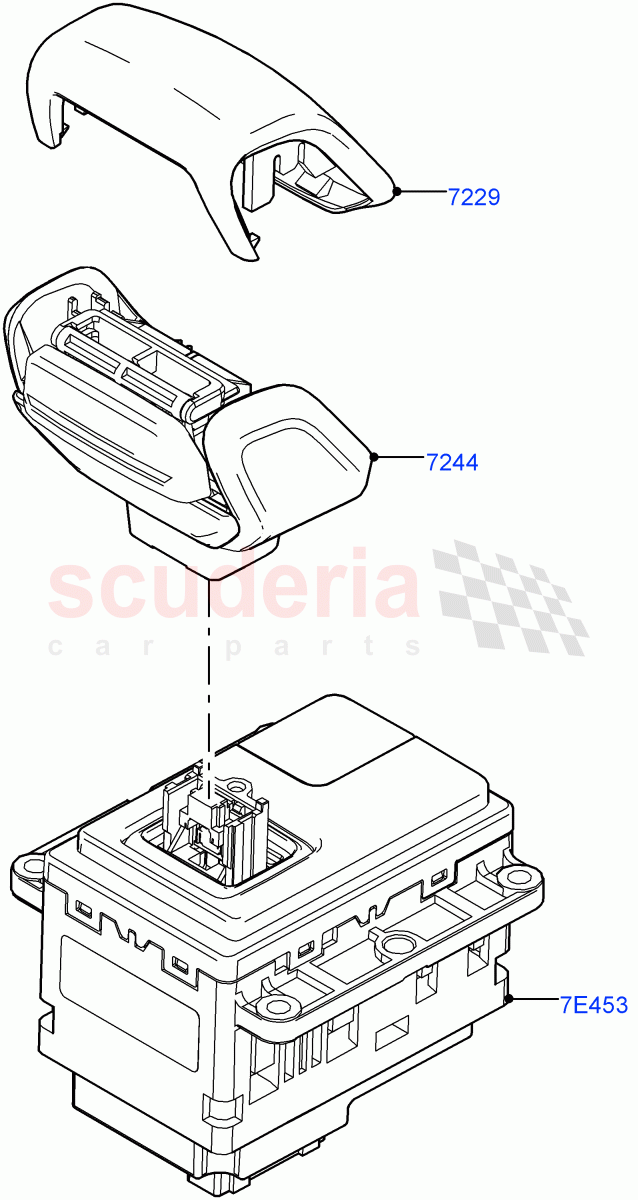 Gear Change-Automatic Transmission(Gear Shift Module, Nitra Plant Build)(3.0L AJ20P6 Petrol High,8 Speed Auto Trans ZF 8HP76,3.0L AJ20D6 Diesel High)((V)FROMM2000001) of Land Rover Land Rover Discovery 5 (2017+) [3.0 DOHC GDI SC V6 Petrol]