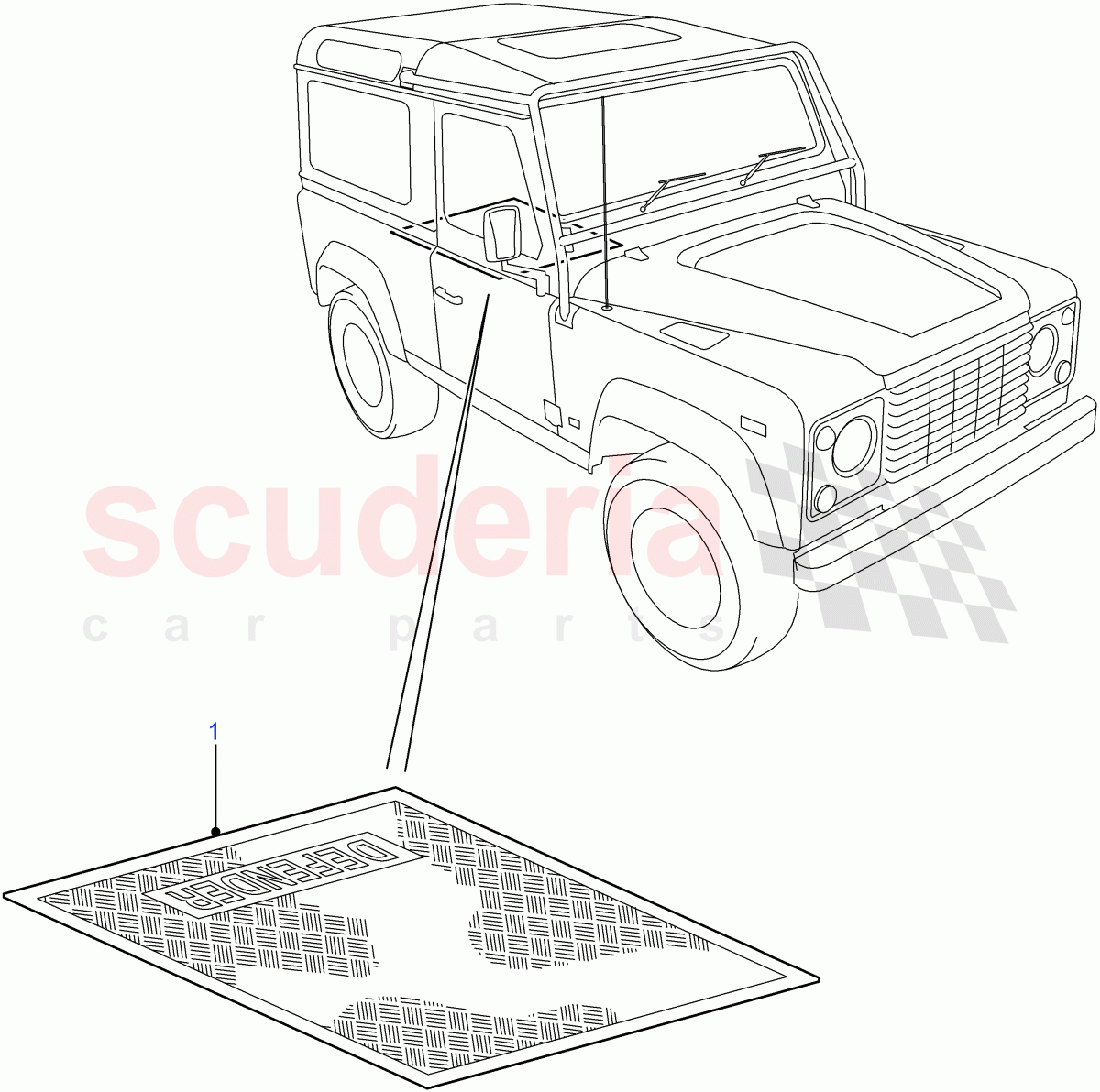Loadspace Protection-Stowable ((V) FROM7A000001) of Land Rover Land Rover Defender (2007-2016)