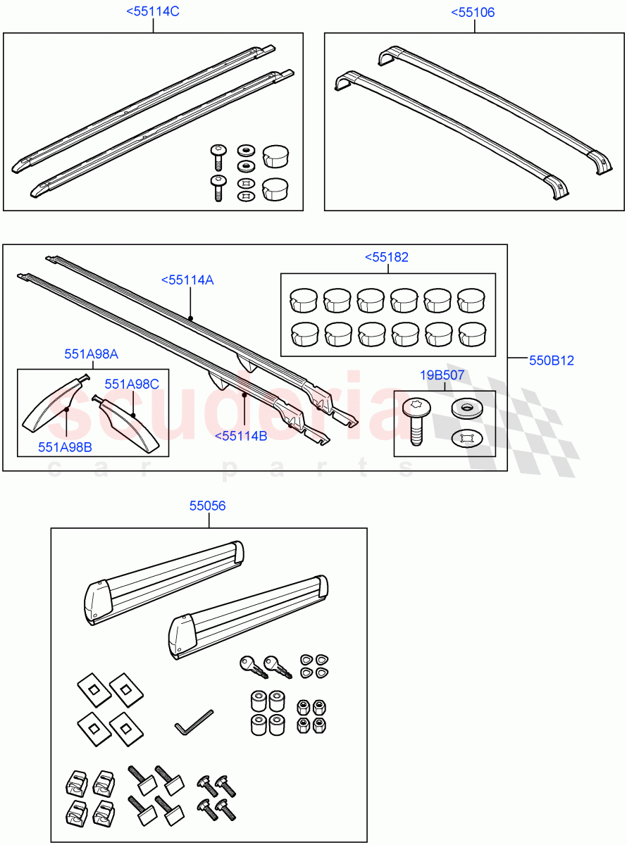 Accessory Roof Rack Mounting Kits((V)FROMAA000001) of Land Rover Land Rover Discovery 4 (2010-2016) [3.0 Diesel 24V DOHC TC]