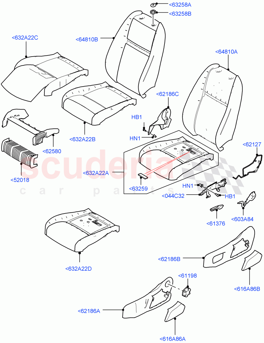 Front Seat Pads/Valances & Heating(Pads/Valances) of Land Rover Land Rover Range Rover Velar (2017+) [2.0 Turbo Petrol AJ200P]