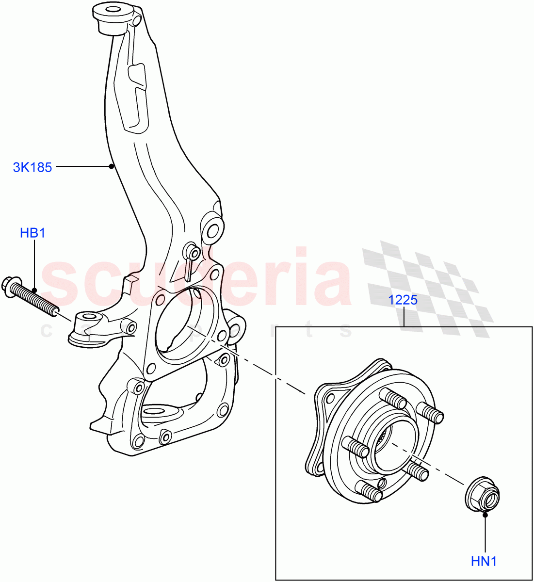 Front Knuckle And Hub ((V) FROMAA000001) of Land Rover Land Rover Range Rover Sport (2010-2013) [5.0 OHC SGDI SC V8 Petrol]