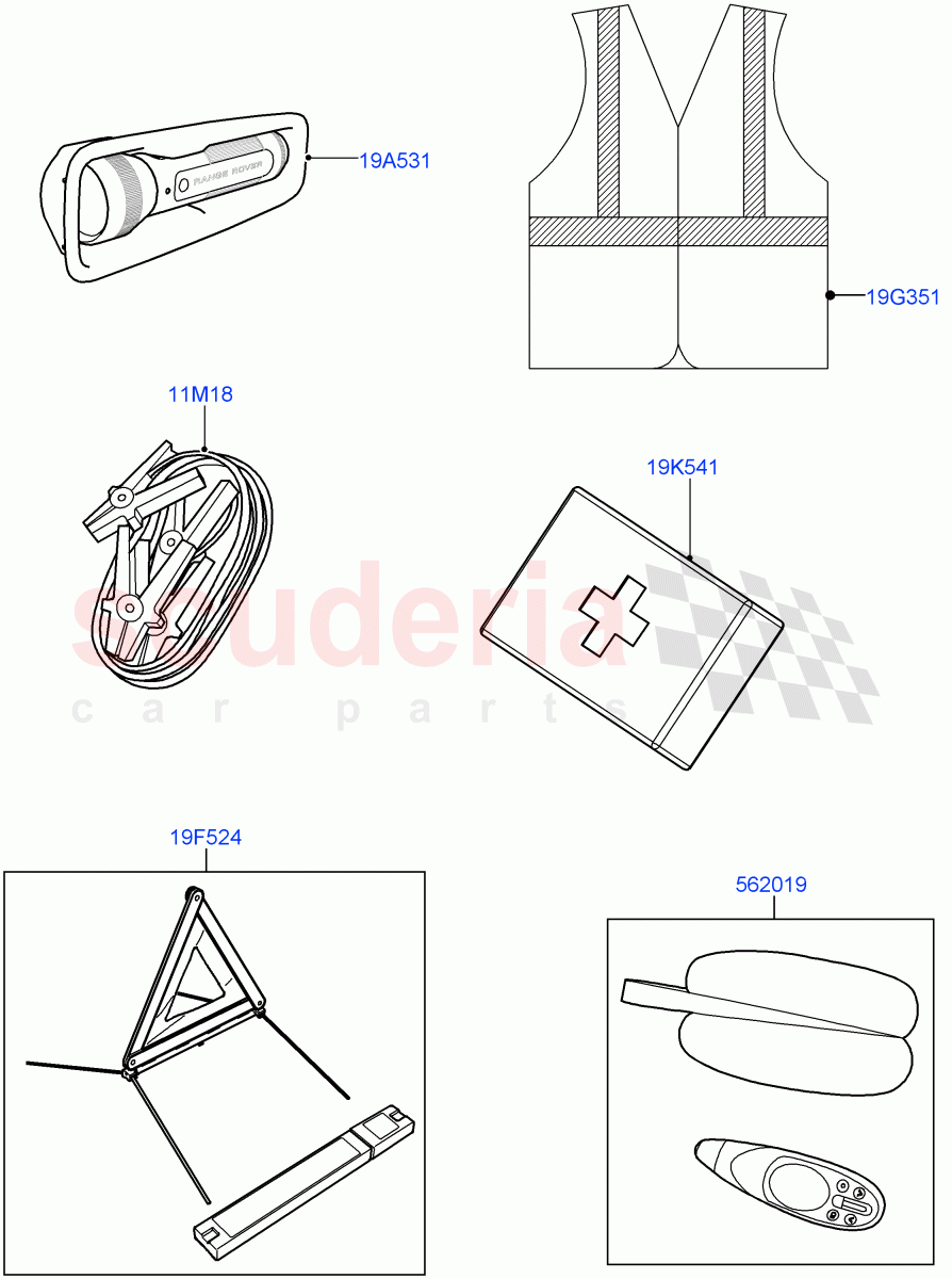 Emergency Equipment of Land Rover Land Rover Defender (2020+) [2.0 Turbo Petrol AJ200P]