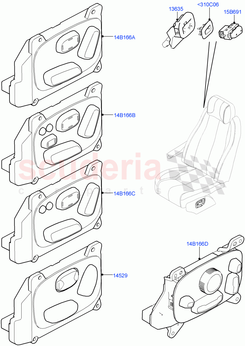 Switches(Front Seats)((V)TOHA999999) of Land Rover Land Rover Range Rover (2012-2021) [3.0 Diesel 24V DOHC TC]