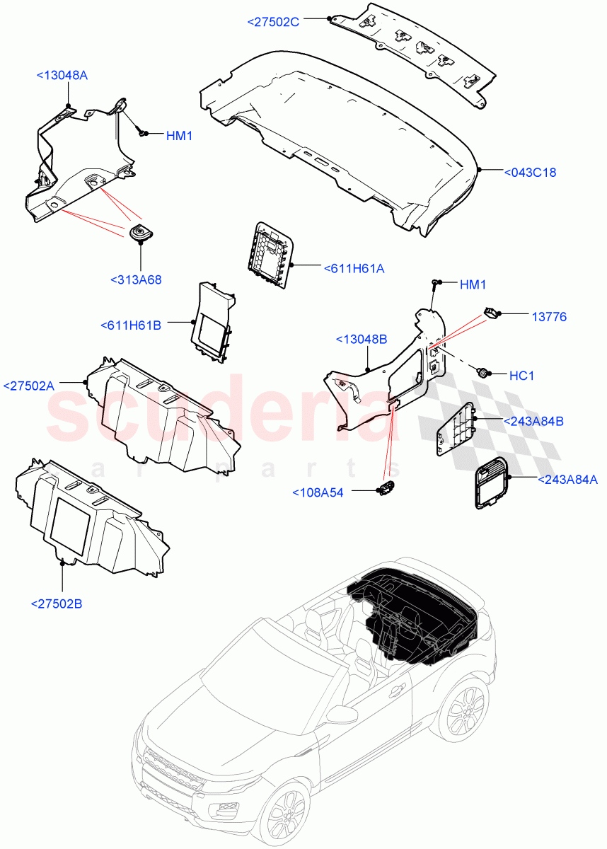 Side Trim(2 Door Convertible,Halewood (UK)) of Land Rover Land Rover Range Rover Evoque (2012-2018) [2.0 Turbo Diesel]