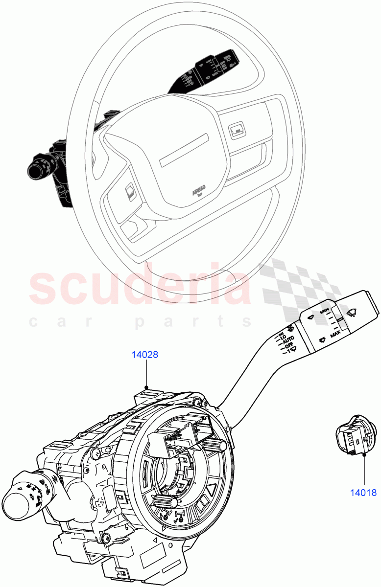 Switches (Steering Column) of Land Rover Land Rover Range Rover (2022+) [3.0 I6 Turbo Petrol AJ20P6]