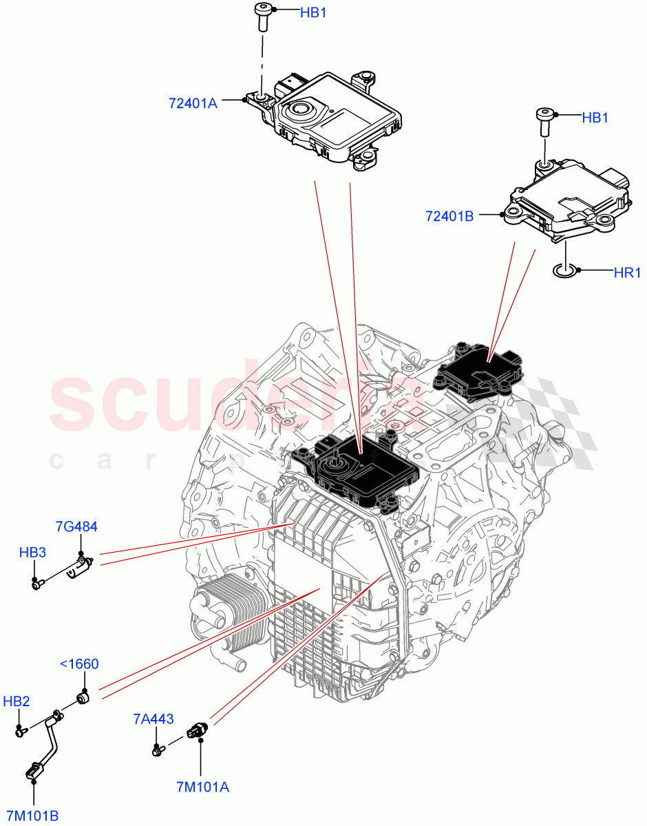 Transmission Modules And Sensors (Transmission Control Module) (1.5L AJ20P3 Petrol High, 8 Speed Automatic Trans 8G30, Halewood (UK), 1.5L AJ20P3 Petrol High PHEV) ((V) FROMLH000001) of Land Rover Land Rover Discovery Sport (2015+) [2.0 Turbo Diesel AJ21D4]