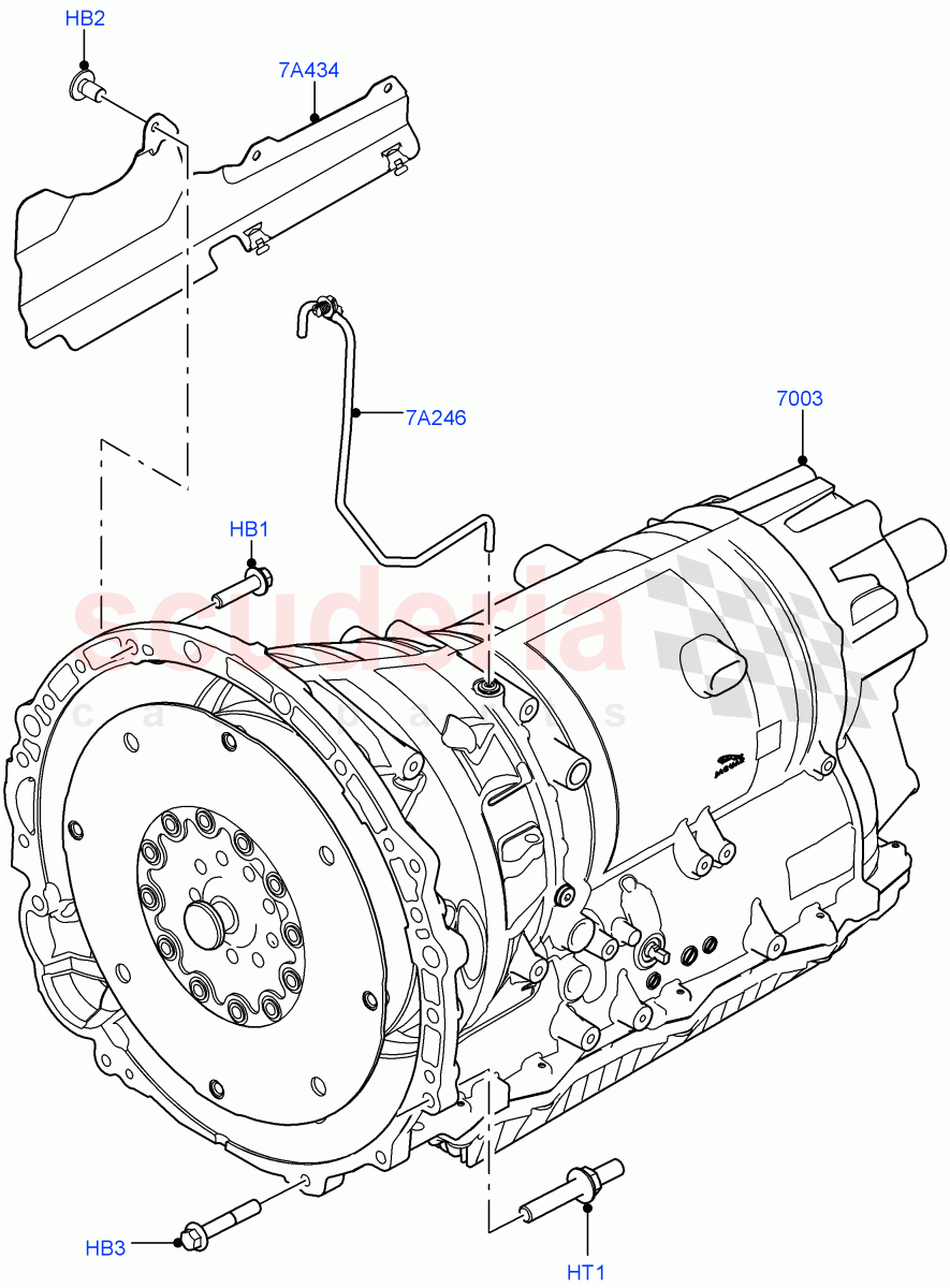 Auto Trans Assy & Speedometer Drive(5.0L P AJ133 DOHC CDA S/C Enhanced,8 Speed Auto Trans ZF 8HP70 4WD)((V)FROMKA000001) of Land Rover Land Rover Range Rover Velar (2017+) [5.0 OHC SGDI SC V8 Petrol]