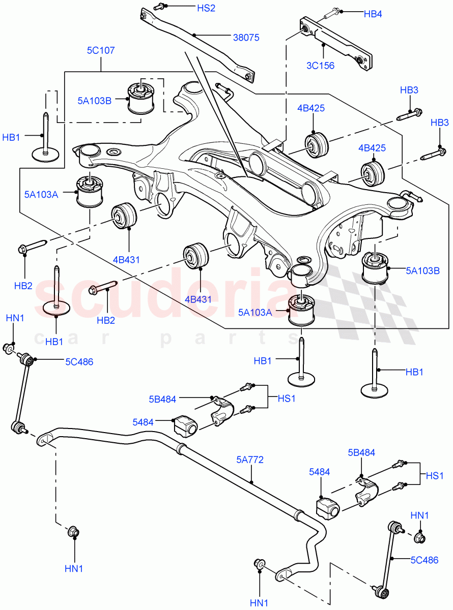 Rear Cross Member & Stabilizer Bar(Changsu (China))((V)FROMEG000001) of Land Rover Land Rover Range Rover Evoque (2012-2018) [2.0 Turbo Diesel]