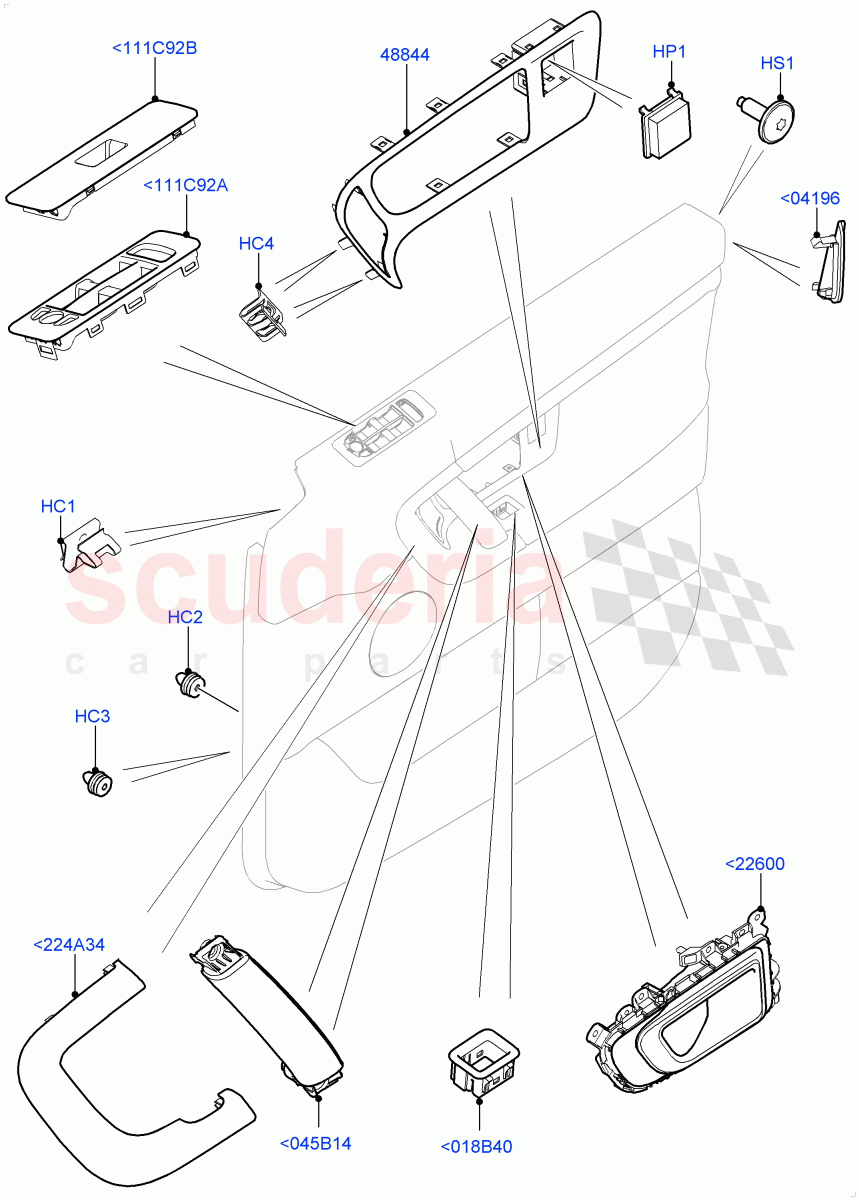 Front Door Trim Installation(Itatiaia (Brazil))((V)FROMGT000001) of Land Rover Land Rover Discovery Sport (2015+) [2.0 Turbo Petrol AJ200P]