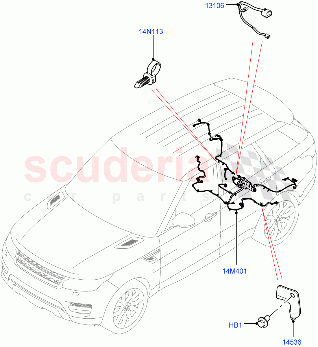 Electrical Wiring - Chassis(Chassis) of Land Rover Land Rover Range Rover Sport (2014+) [2.0 Turbo Petrol GTDI]