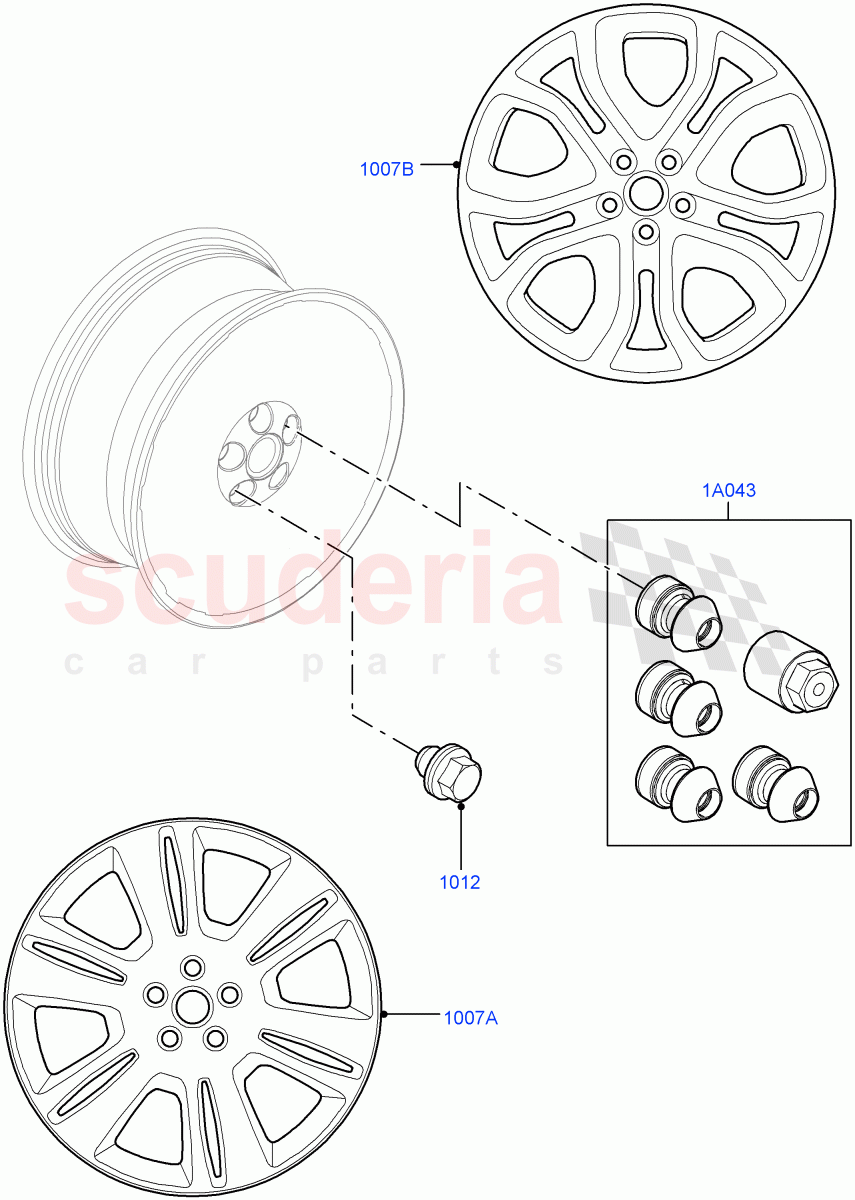 Accessory Wheels(Accessory)(Halewood (UK),Itatiaia (Brazil)) of Land Rover Land Rover Discovery Sport (2015+) [2.0 Turbo Petrol AJ200P]