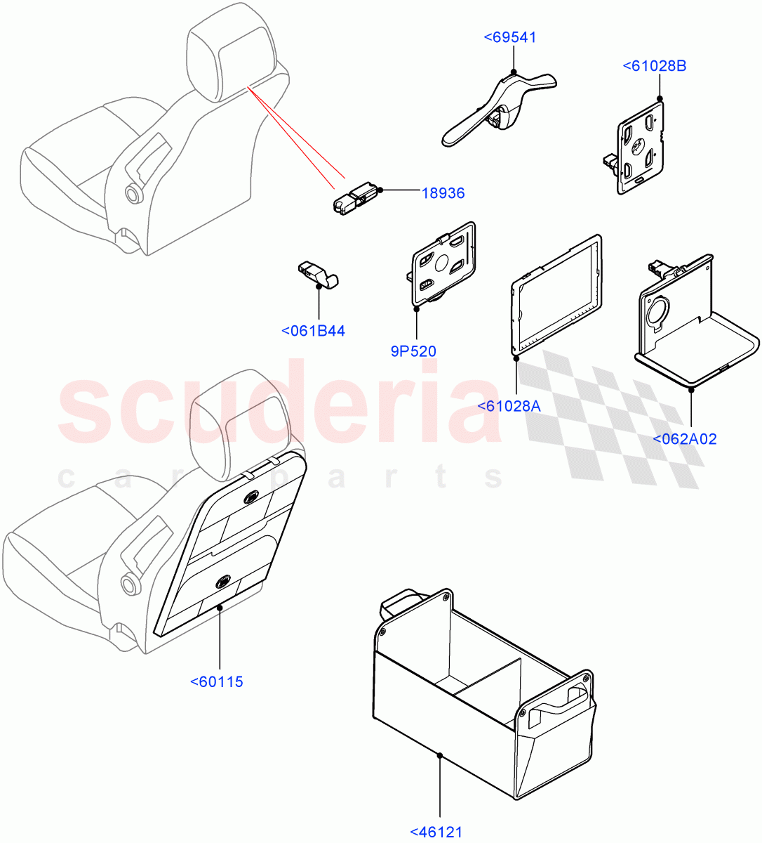 Storage of Land Rover Land Rover Range Rover (2022+) [3.0 I6 Turbo Petrol AJ20P6]