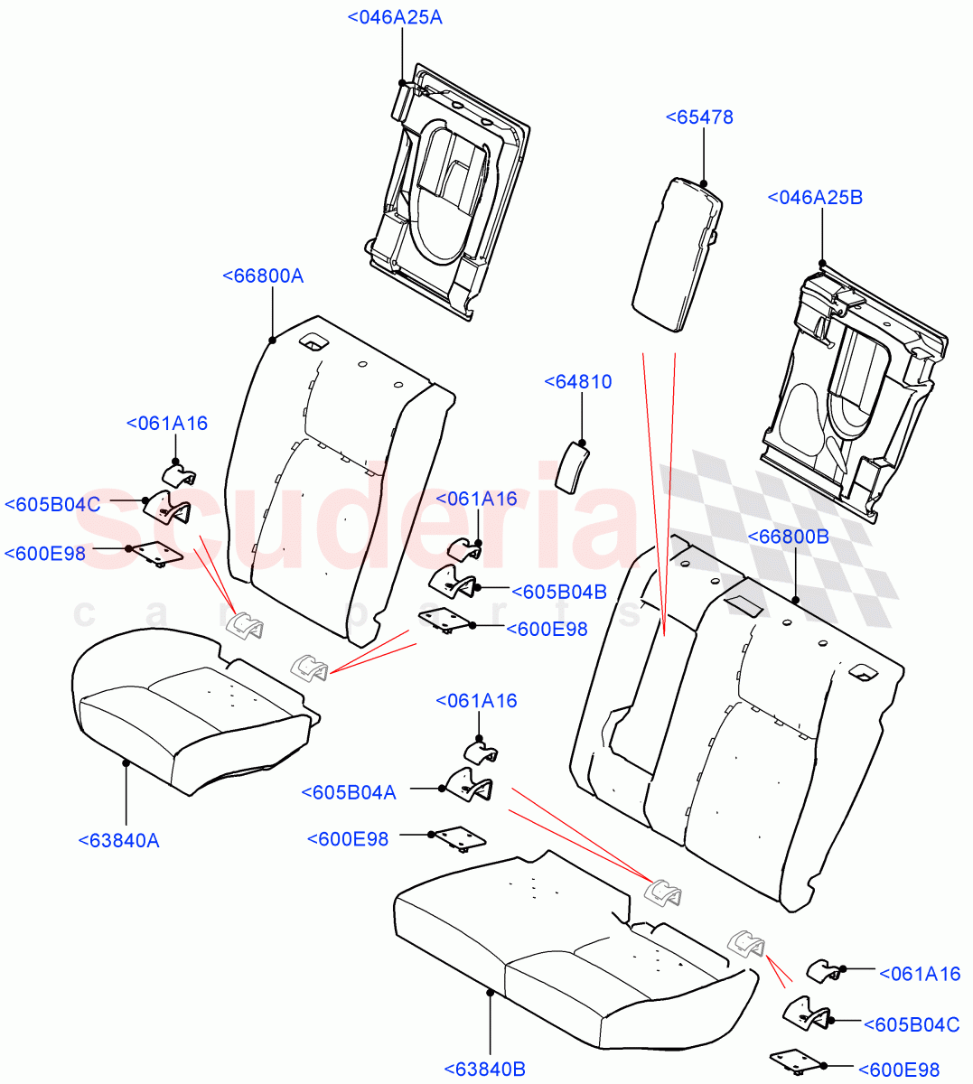 Rear Seat Pads/Valances & Heating(Changsu (China),With 60/40 Split - Folding Rr Seat)((V)FROMFG000001) of Land Rover Land Rover Discovery Sport (2015+) [1.5 I3 Turbo Petrol AJ20P3]