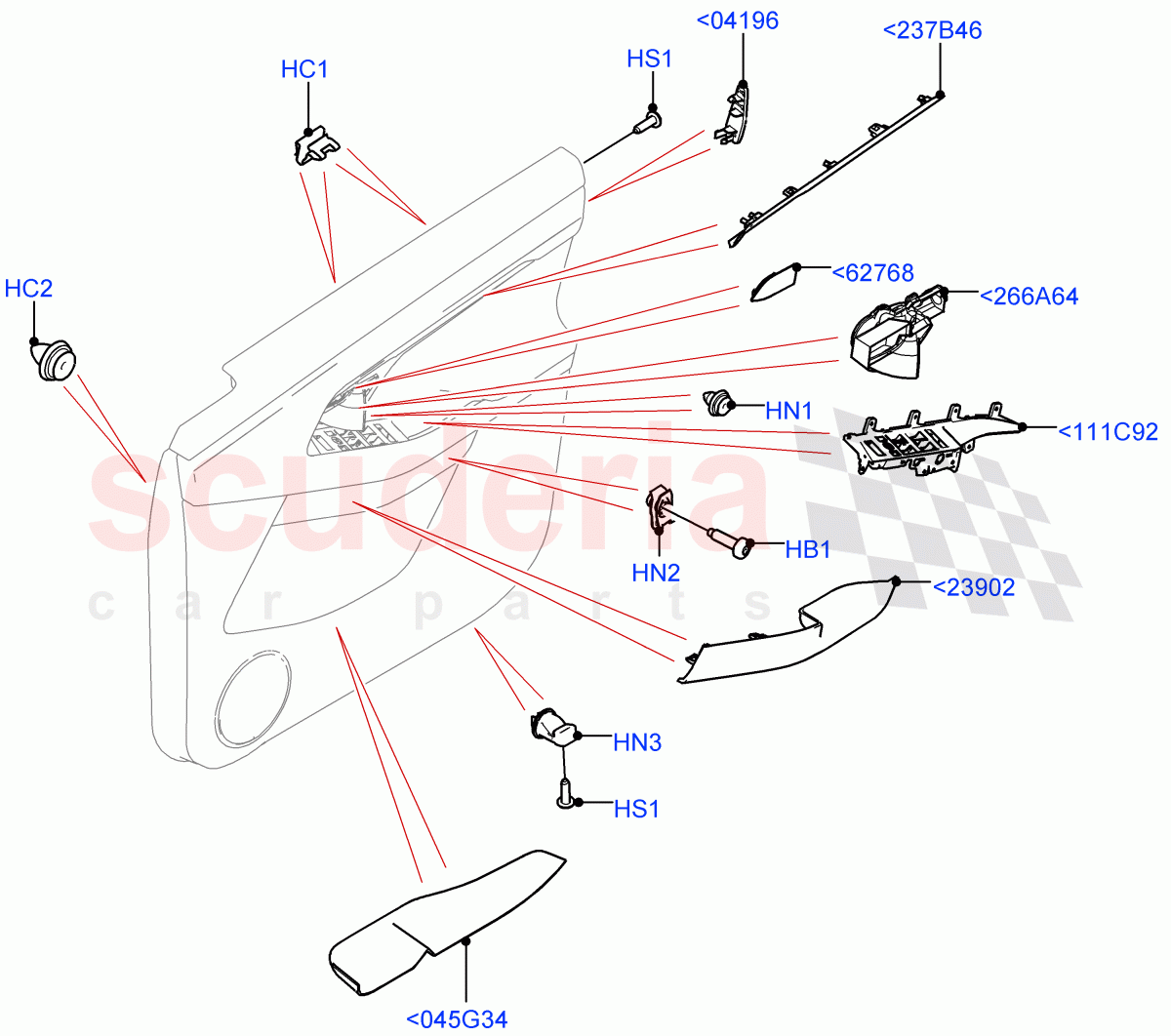 Front Door Trim Installation(Itatiaia (Brazil)) of Land Rover Land Rover Range Rover Evoque (2019+) [2.0 Turbo Diesel AJ21D4]