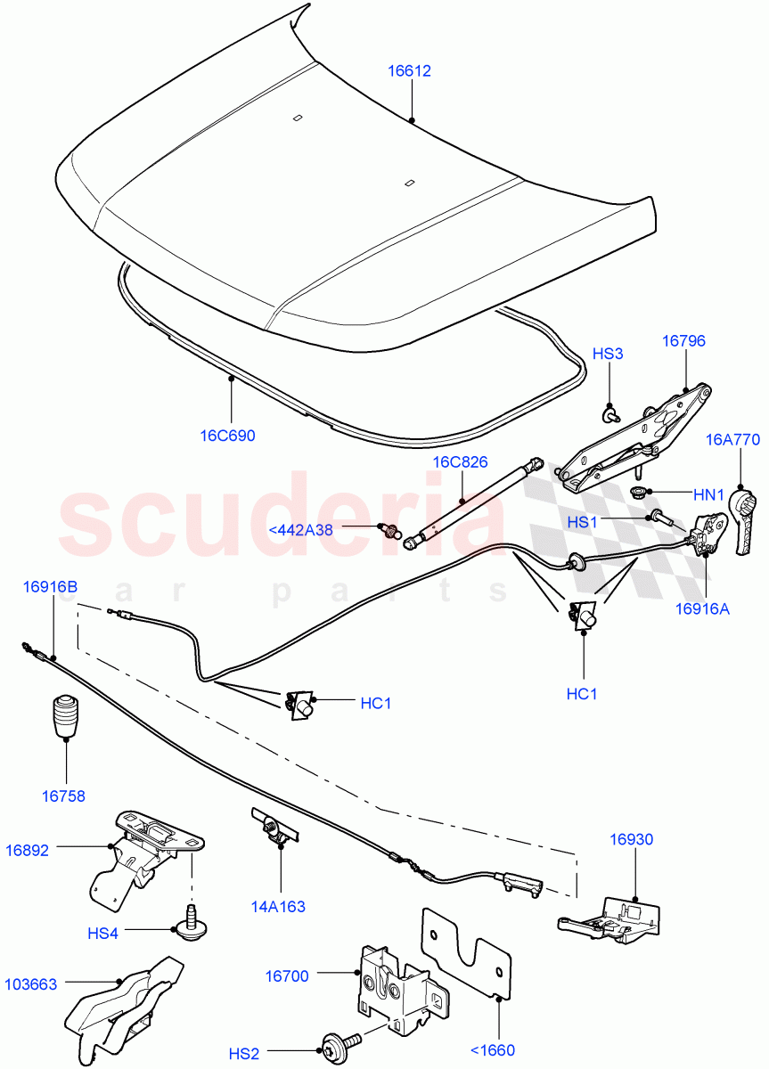 Hood And Related Parts ((V) FROMAA000001) of Land Rover Land Rover Range Rover Sport (2010-2013) [5.0 OHC SGDI NA V8 Petrol]