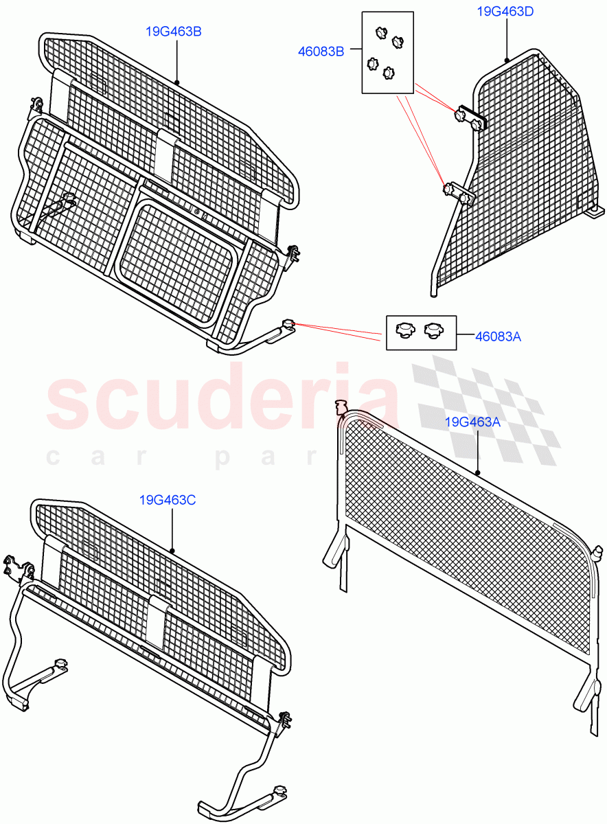 Cargo Barrier(Solihull Plant Build, Nitra Plant Build) of Land Rover Land Rover Discovery 5 (2017+) [2.0 Turbo Diesel]