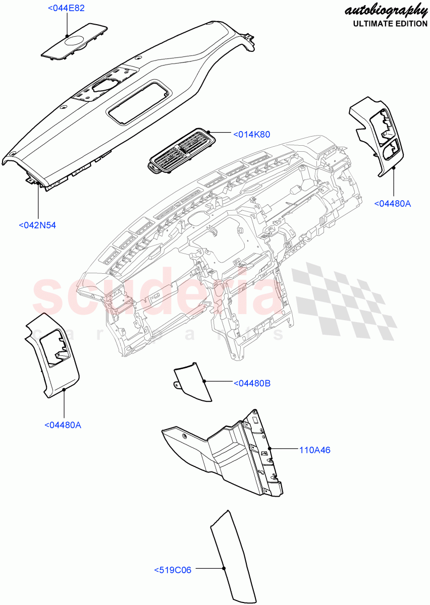 Instrument Panel(Lower, Upper)(Autobiography Ultimate Edition)((V)FROMBA344356) of Land Rover Land Rover Range Rover (2010-2012) [5.0 OHC SGDI SC V8 Petrol]