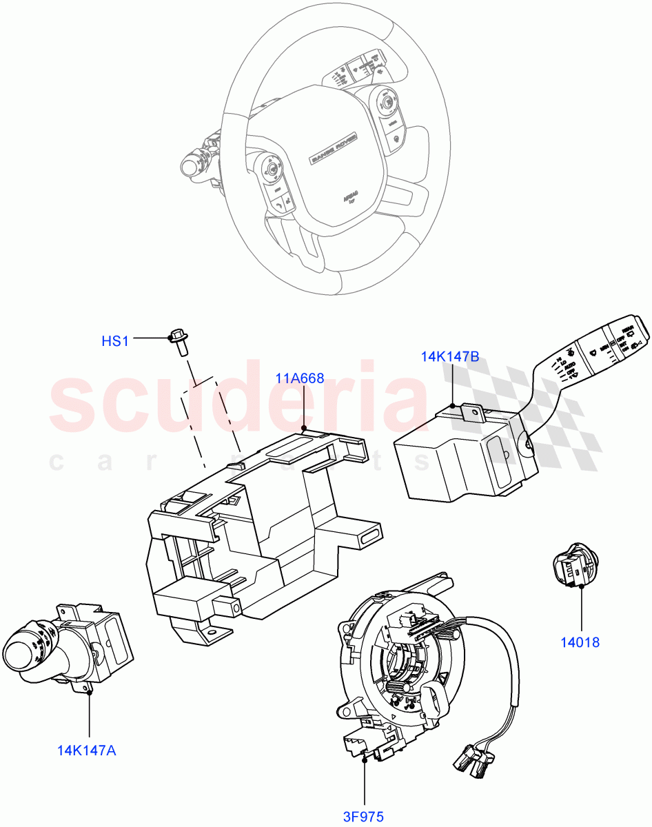 Switches(Steering Column) of Land Rover Land Rover Range Rover (2012-2021) [2.0 Turbo Petrol AJ200P]