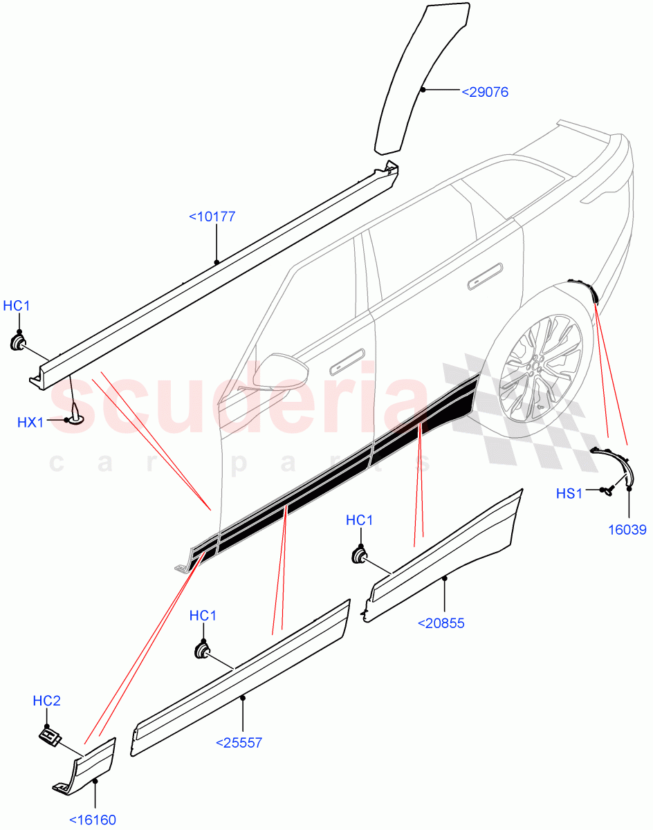 Body Mouldings of Land Rover Land Rover Range Rover Velar (2017+) [2.0 Turbo Diesel]