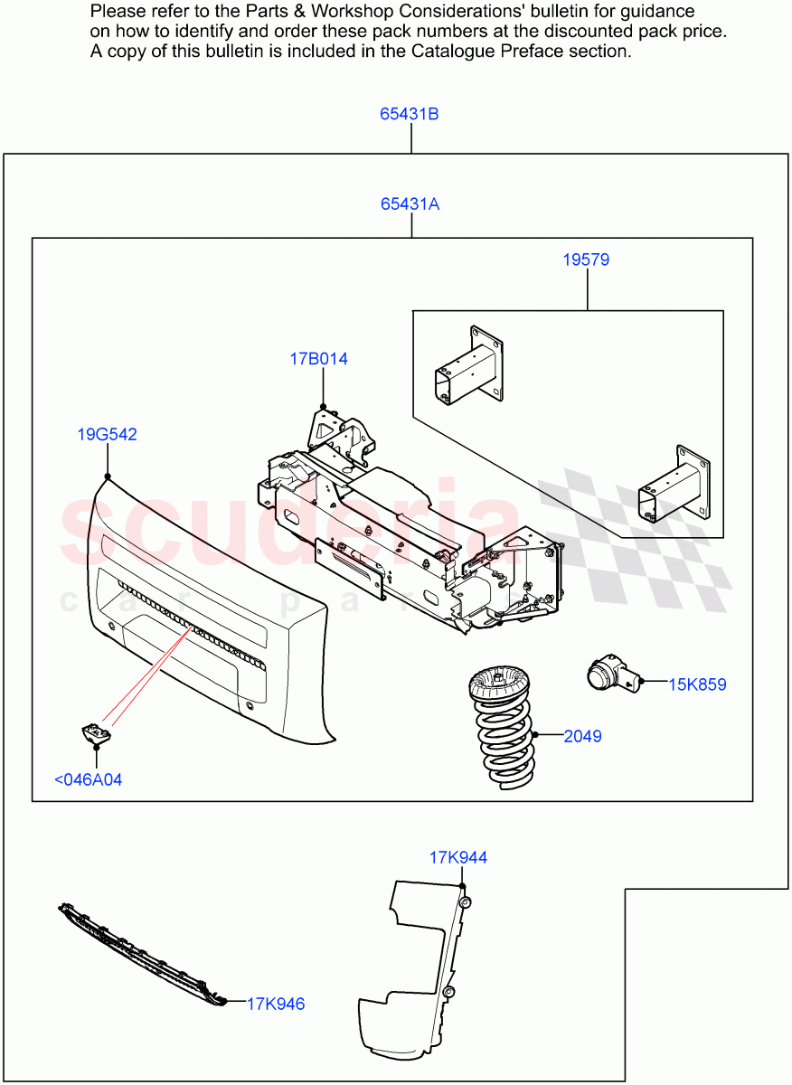 Accessory Pack(Winch Mounting Kit)(With Standard Duty Coil Spring Susp) of Land Rover Land Rover Defender (2020+) [3.0 I6 Turbo Petrol AJ20P6]