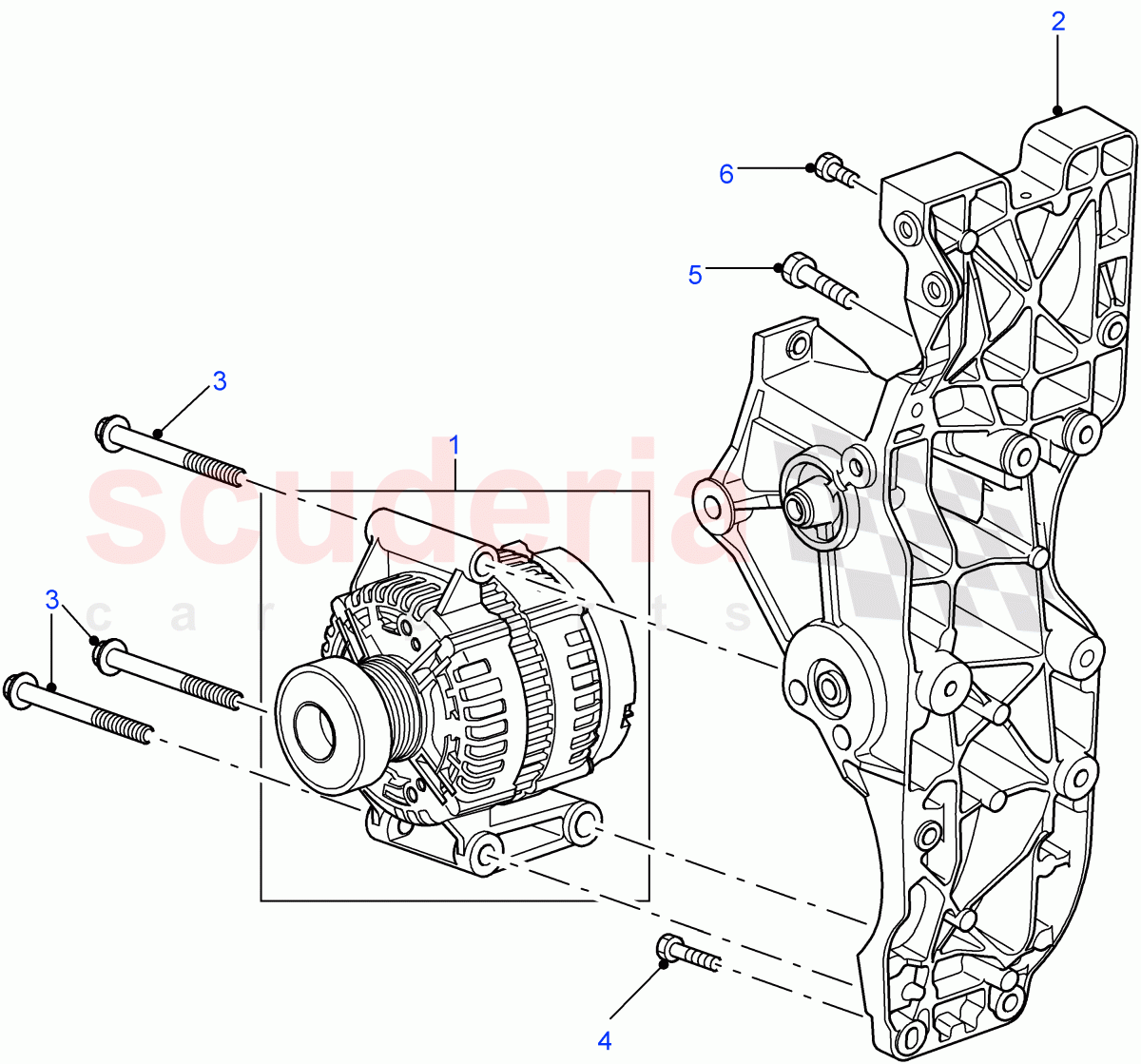 Alternator(2.4L Duratorq-TDCi HPCR(140PS)-Puma)((V)FROM7A000001,(V)TOBA999999) of Land Rover Land Rover Defender (2007-2016)