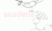 전면 배기 시스템(5.0L P AJ133 DOHC CDA S/C ENHANCED, EU2, 5.0 가솔린 AJ133 DOHC CDA,...