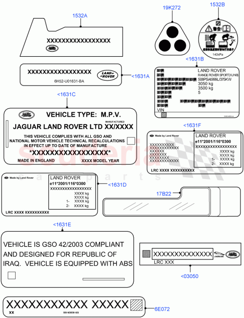 Part Diagram for Land Rover LR104579
