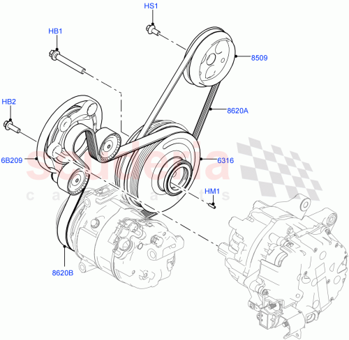 Part Diagram for Land Rover LR115490