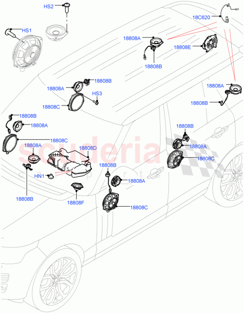 Part Diagram for Land Rover LR001694