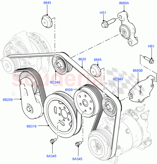 Part Diagram for Land Rover LR035503