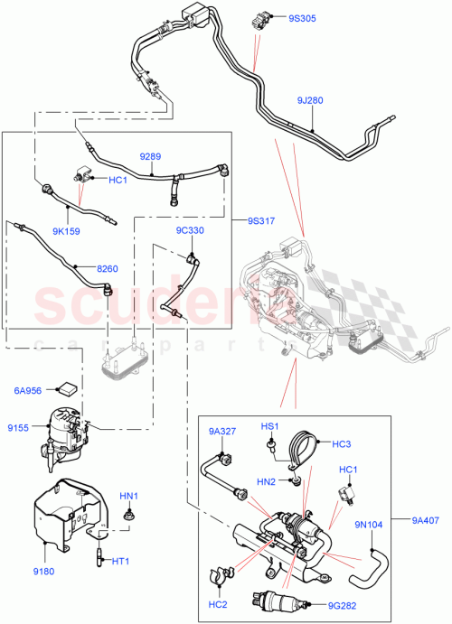 Part Diagram for Land Rover LR154223