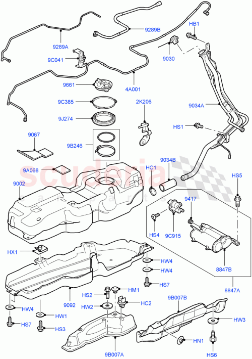Part Diagram for Land Rover WYP000040