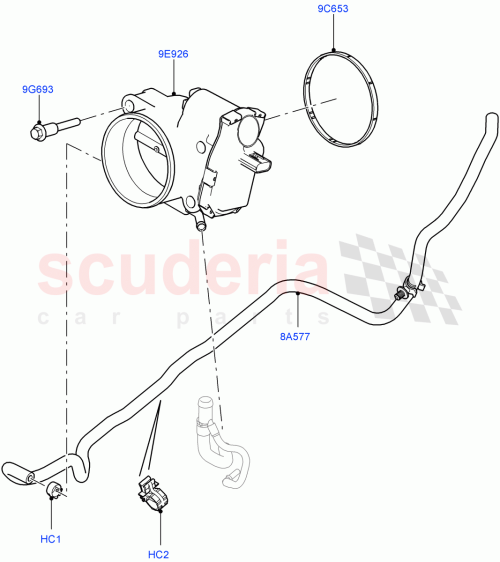 Part Diagram for Land Rover LR011222