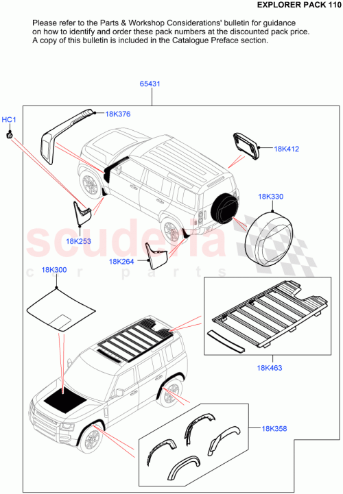Part Diagram for Land Rover VPLE110EXP01