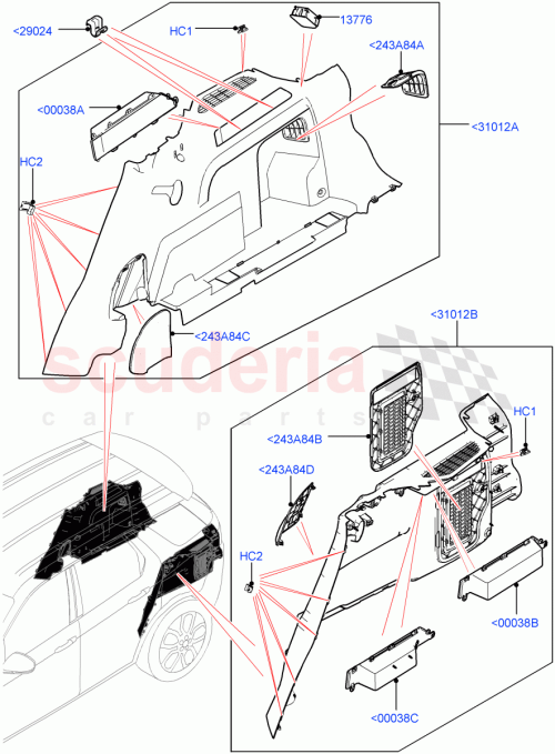 Part Diagram for Land Rover LR089498