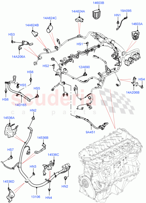 Part Diagram for Land Rover LR159200