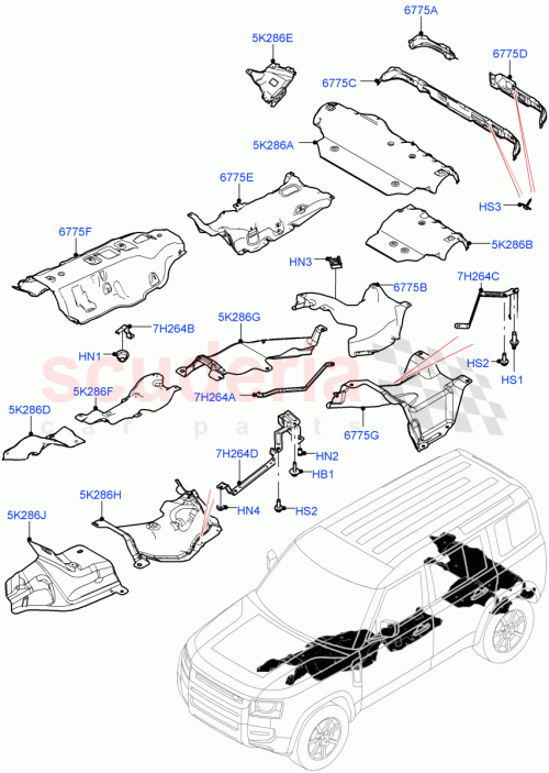Part Diagram for Land Rover LR143038
