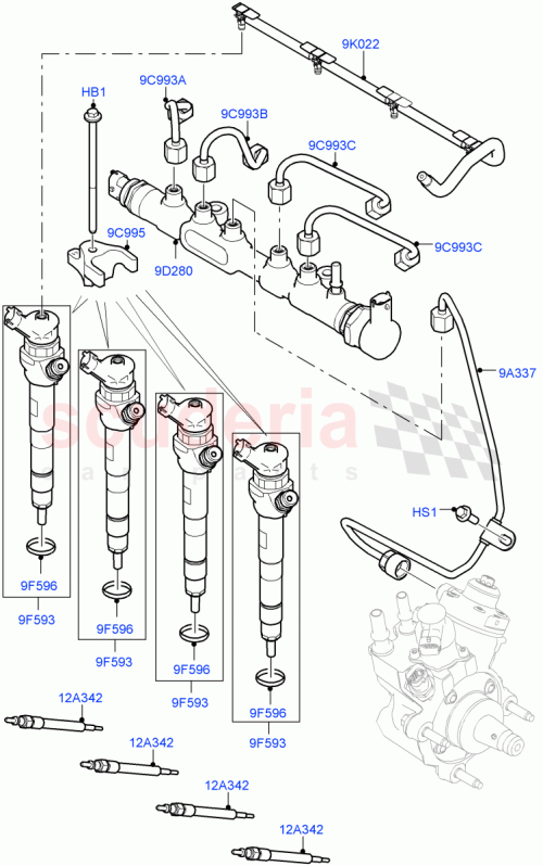 Part Diagram for Land Rover LR125327