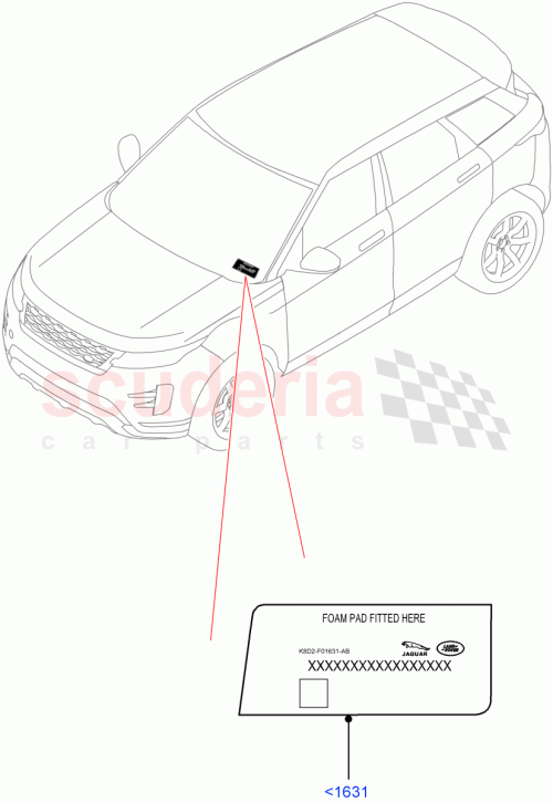 Part Diagram for Land Rover LR161003