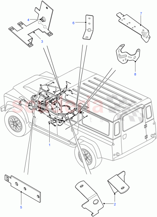 Part Diagram for Land Rover YSU500180