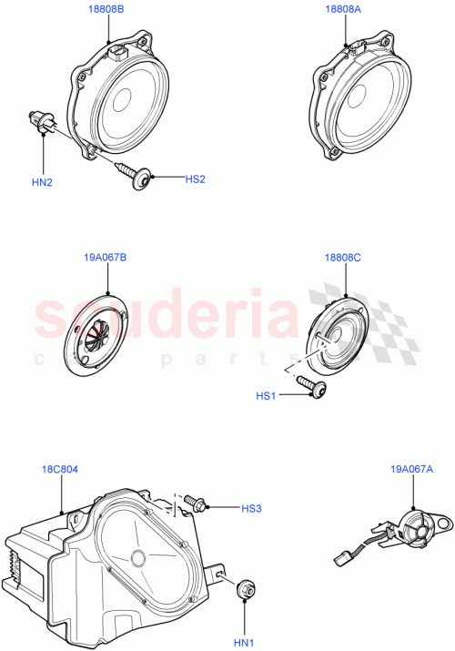 Part Diagram for Land Rover XQM500430