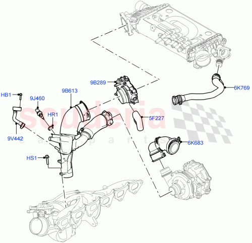 Part Diagram for Land Rover LR155611