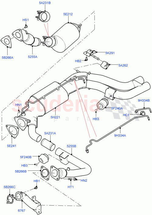 Part Diagram for Land Rover LR038605