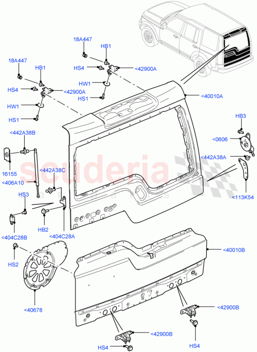 Part Diagram for Land Rover BHE780060