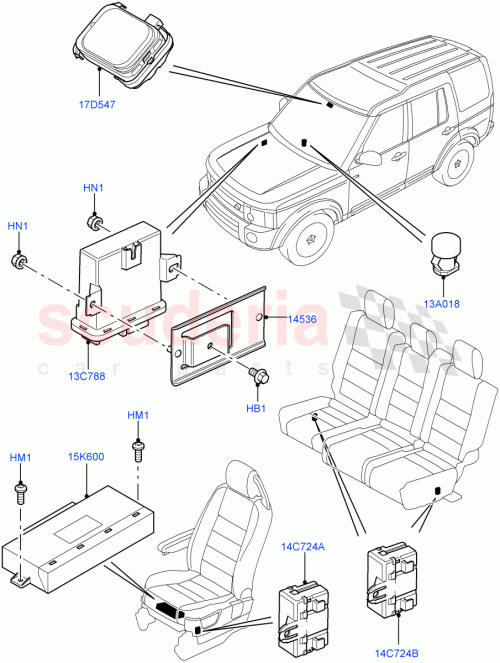 Part Diagram for Land Rover LR045007