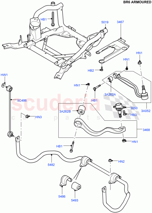 Part Diagram for Land Rover RBM500030